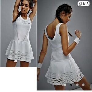 Adidas X Stella McCartney White Laser-Cut Tennis Dress